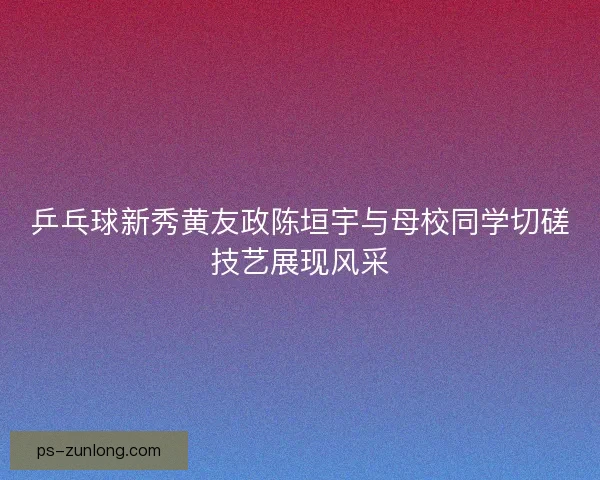 乒乓球新秀黄友政陈垣宇与母校同学切磋技艺展现风采 乒乓球新秀黄友政陈垣宇与母校同学切磋技艺展现风采